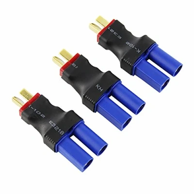 Imagen de OliYin 3pcs Male Deans to Female EC5 Losi Connector Adapter Brushless Lipo 1/8 1:8(Pack of 3)