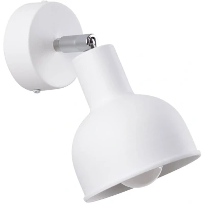 Imagen de SOLLUX LIGHTING Aplique de pared Elba, blanco, Ø 11 cm, acero