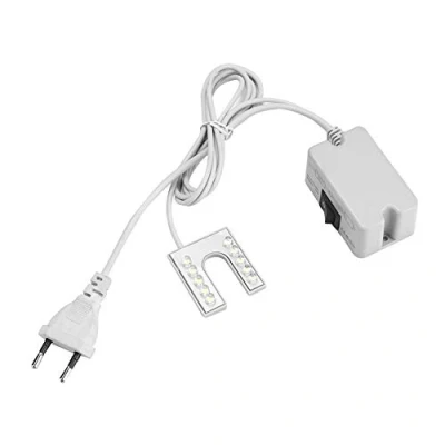 Imagen de Nikou luz de máquina Coser, LED Lámpara Cuello Cisne Flexible con Base magnética para Coser 110 265V Enchufe la UE