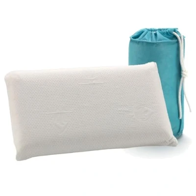 Imagen de Donegal Collections Almohada Infantil Viscoelastica Hipoalergénica Aloe Vera Niños y Bebe 1 a 8 años Firmeza Media Baja Cama Cuna Ergonómica con Bolsa Transporte