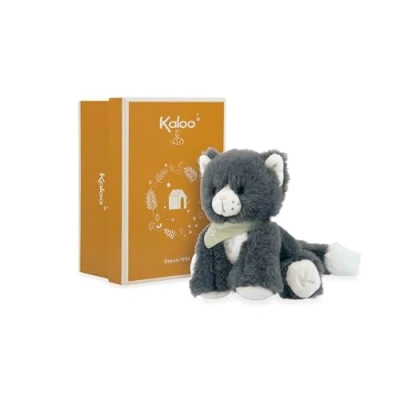 Imagen de KALOO Les Amis Peluche Bebé Chamallow el Gato 14 cm Material Muy Suave Caja de Regalo Desde Nacimiento, K970004