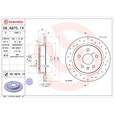 Imagen de BREMBO Disco de freno OPEL: INSIGNIA A Sedán, Hatchback, Sports Tourer, CHEVROLET: Malibu VIII, VAUXHALL: Mk1 13501289