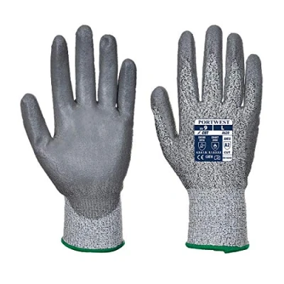 Imagen de Portwest Guante Anti Corte Lr Con La Palma Pu , Tamaño: L, Color: Gris, A620GRRL