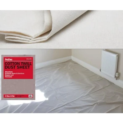 Imagen de ProDec 3,6 m x m, resistente y lavable reutilizable, para pintar decorar suelos muebles, absorbe derrames, bricolaje profesional
