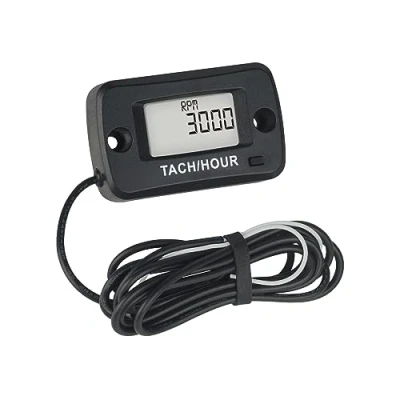 Imagen de Jayron JR HM019R LCD Digital a Prueba de agua Motor Gasolina Contador Horas Tacómetro Medidor Mantenimiento para Paramotores,Motosierras,Generadores,Barcos Modelo