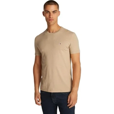 Imagen de Tommy Jeans TJM Xslim Jaspe Htr tee Ext Dm0dm20363 Camiseta, Beige (Relic Tan Heather), M para Hombre