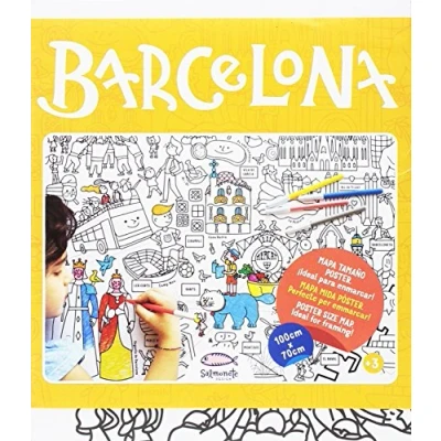 Imagen de Barcelona (Mapa per colorejar): Para pintar y colorear a lo grande (Color Map)