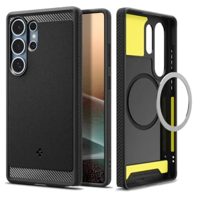 Imagen de Spigen Rugged Armor TPU Back Cover Negro Samsung Galaxy S25 Ultra