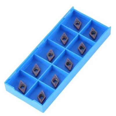 Imagen de 10 piezas de insertos puntas CNC carburo cementado cuchilla pala para máquina corte torno DCMT11T304 VP15TF