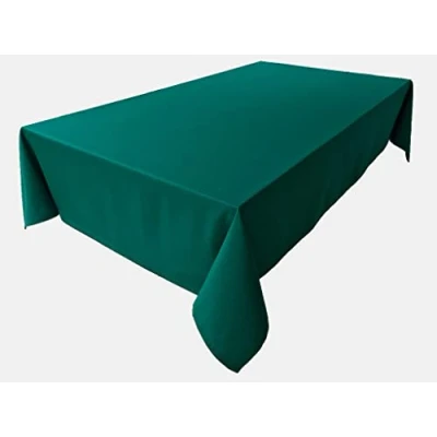 Imagen de Lemos Home Mantel algodón, colección Concept, Color y tamaño a Elegir (Mantel Ovalado, 150 x 300 cm, Verde Abeto)
