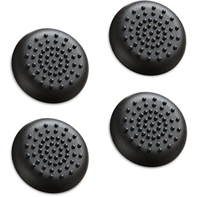 Imagen de Fosmon Tapas de Agarre del Controlador analógico Silicona Pulgar (Paquete 4/2 Pares) para Controladores Xbox One, Elite Negro
