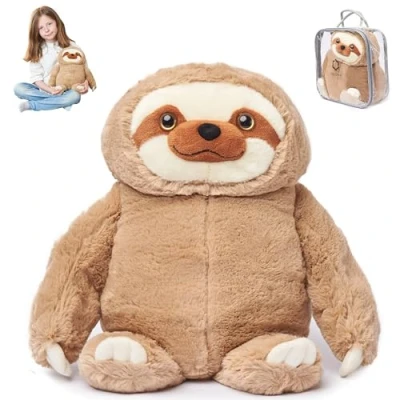 Imagen de ODOXIA Peluche con Lastre para La Ansiedad 1.4 Kg Calmante Y Reconfortante Animal Perezoso Relleno Peso Bolsa De Transporte Incluida Lavable A Máquina