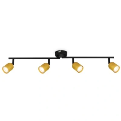 Imagen de BRILONER Lámpara de techo, Lámpara, Giratoria, salón, dormitorio, cocina, Negro Oro