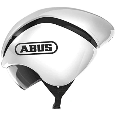 Imagen de Abus GameChanger TT Casco de ciclismo contrarreloj aerodinámico con ventilación óptima Para hombre y mujer, Blanco (shiny white), S (51 55 cm)