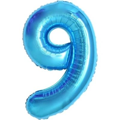 Imagen de Globos de Cumpleãnos 9 Azul,101 CM Globo Numeros Gigantes Grandes Decoracion,Globo Numero 9,Globos Niño Niña Adultos,Vuelan con Helio…