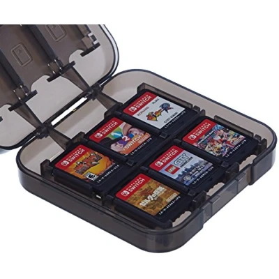 Imagen de Amazon Basics Funda para almacenamiento de juegos, Nintendo Switch Negro