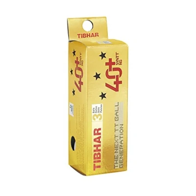 Imagen de Tibhar SYNTT NG 40+ 3 Star Pelota de Tenis Mesa (3 Unidades), Color Naranja