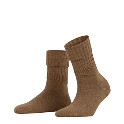 Imagen de FALKE Striggings Rib W SO lana unicolor 1 par, Calcetines Mujer, Marrón (Nutmeg Melange 5410), 39 42