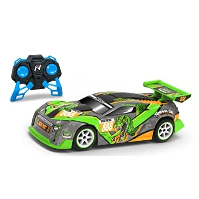 Imagen de Nikko 10132 Racing Series Fang Racing, coche de carreras teledirigido, vehículo teledirigido hasta 14 km/h, motor potente y diseño fresco con alerón trasero, niños a partir 6 años adultos, aprox.