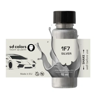 Imagen de SD COLORS Silver 1F7 Pintura para retocar (15 ML), color plateado