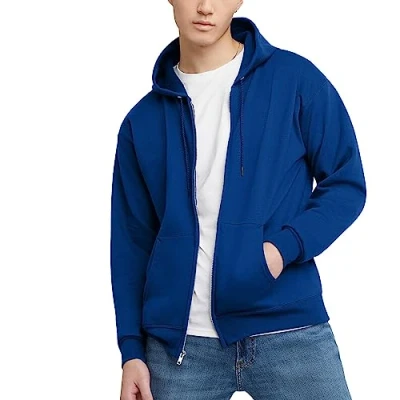 Imagen de Hanes Sudadera con Capucha para Hombre, Opaca, Azul Oscuro, L