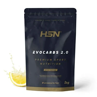 Imagen de Bebida Isotónica en Polvo Evocarbs 2.0 de HSN Sabor Limón 1 Kg = 25 Tomas por Envase Carbohidratos Sin Gluten y Electrolitos No GMO, Vegano