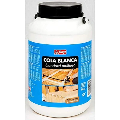 Imagen de Rayt 429 23 Cola Blanca Standard múltiples usos: Madera, Papel, cartón, cerámica y Todo Tipo de Materiales porosos, 5kg