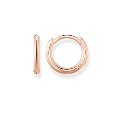 Imagen de THOMAS SABO Pendientes de Aro, Clásicos Plata Bañada en Oro CR607 415 12, Rosa
