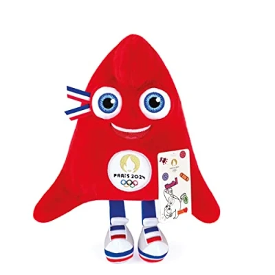 Imagen de Doudou et Compagnie Peluche Phryge 25 cm Mascota Oficial de los Juegos Olímpicos París 2024 Forma Gorro frygiano Rojo DO Paris JO2401