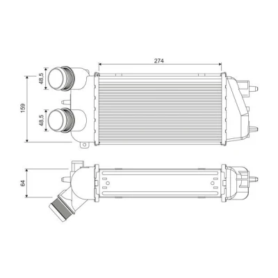 Imagen de VALEO 818371 Intercooler Aluminio sin sensor