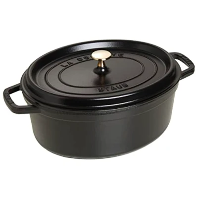 Imagen de STAUB Cacerola/Cocotte de Hierro Fundido Ovalada, Diámetro 41 cm, 12 L, Negro