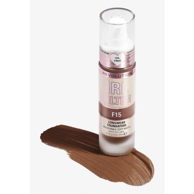 Imagen de Makeup Revolution, IRL Filter Longwear Foundation, Medium to Full Coverage, F15, 23ml