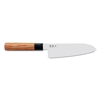 Imagen de KAI Seki Magoroku Redwood Cuchillo Santoku con Hoja de 17,0 cm Acero inoxidable 1K6 57 (±1) HRC pulida alto brillo Mango madera Pakka Red Wood Hecho a mano en Japón