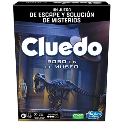 Imagen de Hasbro Gaming Juego de Mesa Cluedo Robo en el Museo, Estilo Escape Room Cooperativo para Toda la Familia, Misterio y Lógica 1 6 Jugadores a Partir 10 Años