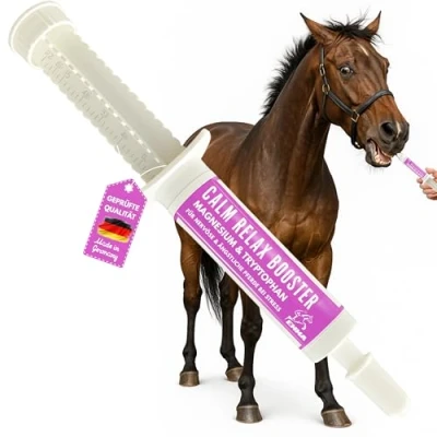 Imagen de Magnesio Caballo 30ml Pasta Calmante para Caballos I Refuerzo Antiestrés Nervios L Triptófano el Transporte de Calma Nervioso Altamente Dosificada