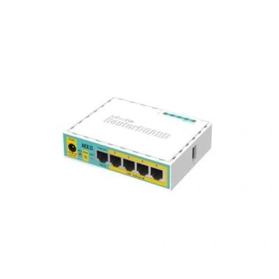 Imagen de Mikrotik Hex PoE Lite Ethernet Blanco Router (10,100 Mbit/s, 10/100Base T(X), (RJ 45), Interno, Blanco, 16 MB)