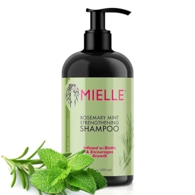 Imagen de P Beauty champú de romero y menta, con biotina, 355 ml, fortalecedor para el crecimiento del cabello la caída cabello, cuidado cuero cabelludo,