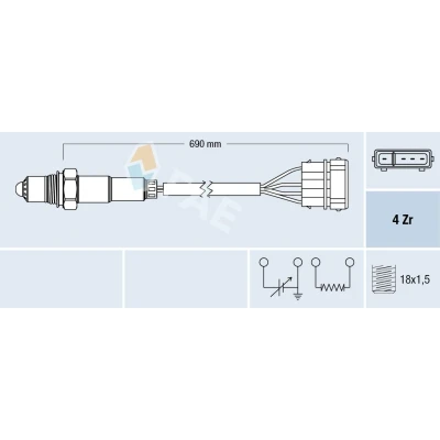 Imagen de Sonda lambda FAE 77128