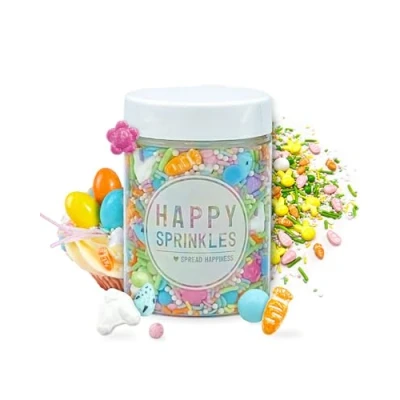 Imagen de Happy Sprinkles Bunny Butts 90g Mezcla colorida para espolvorear con chocolate decorar Decoración comestible pasteles Pascua de pasteles, galleta