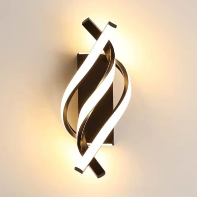 Imagen de Comely Aplique Pared Interior LED, 22W 2500LM Nero Minimalista Lámparas de Bianco Caldo 3000K para Salón, Dormitorio, Comedor, Pasillo
