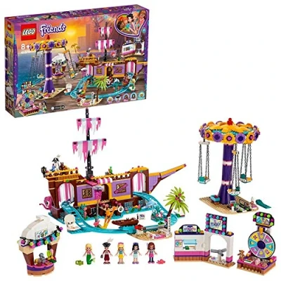 Imagen de LEGO Friends Muelle de la Diversión Heartlake City Nuevo set construcción con Barco Pirata juguete y Numerosas Atracciones, incluye Mini muñecas (41375)
