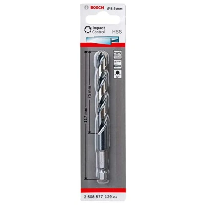 Imagen de Bosch Professional HSS Impact Control Broca hexagonal (para metal, 8.5 x 75 117 mm, accesorio de taladro)