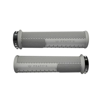 Imagen de Peaty&#039;s Monarch Grips Gris/moleteado/Fino Control de Carreras, Barras Dedo duraderas, ergonómicas, Almohadilla cómoda para el Pulgar, Todo día, Tipo Clima y Terreno, Bicicleta