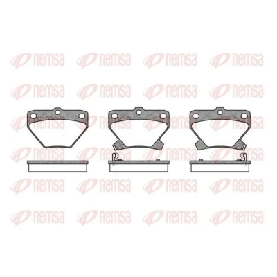 Imagen de REMSA 0741.02 Juego de pastillas freno Eje trasero con contacto avisador desgaste TOYOTA: Corolla IX Hatchback, Yaris I Hatchback