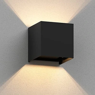 Imagen de ledscom.de aplique CUBEL para exterior, IP65, luz ascendente/descendente, negro mate, angular, 1x G9 máx. 10W, ascendente y descendente, aplique, iluminación
