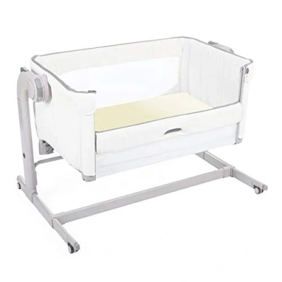 Imagen de Giovanni Dolcinotti Baby Collection Set 2 Lenzuola con Angoli Culla Compatibile Chicco Next2Me 50x83 cm 100% Cotone, Made in Italy, Bianco/Panna