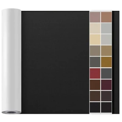 Imagen de Kit de Reparación Cuero para Muebles, Parche Autoadhesivo 90x200 cm, Adhesivo Tapizar Asientos Automóviles, Sofás, Barcos, Sofás Sillas Negro liso