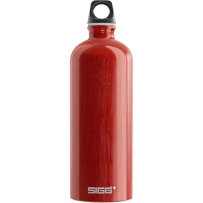 Imagen de SIGG Traveller Red botella cantimplora (1 L), con tapa hermética libre de sustancias nocivas, aluminio ligera