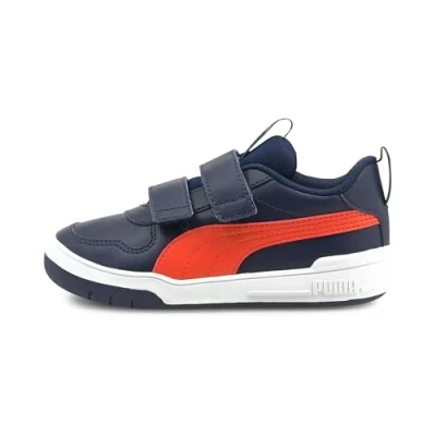 Imagen de Puma Multiflex Unisex Zapatillas de entrenamiento para niños, Talla: 32, Peacoat/grenadine Zapatos