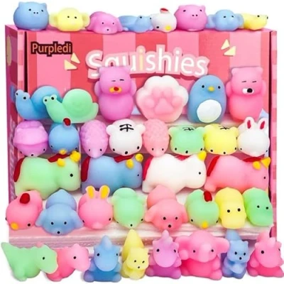 Imagen de Purpledi 50Pcs Squeeze Toys Squishy Juguetes , Mini Kawaii Squishys Lindos Juguete para Niños Fiesta de Favores Goodie Bag Stuffers ,Navidad, Cumpleaños, Regalo Aliviar el Estrés